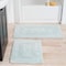Hastings Home 2-piece 100-percent Cotton Bathmat, Reversible, Soft, Absorbent Bathroom Rugs, Seafoam 820539BSQ - alternate 1
